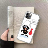 Calimero coque iPhone protection premium  cute cartoon Duck Phone For Apple Iphone 14 12 13 15 Pro Max Mini 11 8 7 Plus X XS XR Case SE 2020 Shell Cover Clear TP - EcoJoy