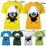 Tee shirt  Cartoon Calimero 3D Homme  / Femme / enfant , tenue décontractée été manche courte , summer  Casual  Tops Designer Tshirt - EcoJoy