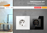 nterrupteur mural WiFi intelligent  Prise  courant, interrupteur, SMART app, télécommande sans fil, fonctionne avec Alexa Google Home - EcoJoy