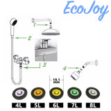 2x économiseurs, aérateur , mousseur, réducteur débit d'eau pour douche de 20 à 80% d'eau en moins, water saver - EcoJoy