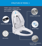 EcoFresh smart toilet seat electric bidet cover clean dry seat heating wc intelligent toilet seat cover LCD display - EcoJoy