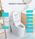 EcoFresh smart toilet seat electric bidet cover clean dry seat heating wc intelligent toilet seat cover LCD display - EcoJoy