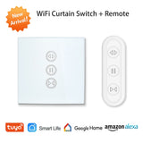Interrupteur tactile rideaux et volet roulant électrique avec télécommande - Alexa et Google Home - EcoJoy