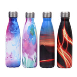 Creative Floral Thermos Flask Stainless Steel Water Bottle Leakproof Gym Sport Drink Bottle For Water Cool Insulated Cup Mug - EcoJoy