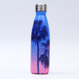 Creative Floral Thermos Flask Stainless Steel Water Bottle Leakproof Gym Sport Drink Bottle For Water Cool Insulated Cup Mug - EcoJoy