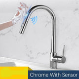 Kitchen Faucets Smart Sensor Pull-Out Hot and Cold Water Switch Mixer Tap Smart Touch Spray Tap Kitchen Convenient Sink Faucets - EcoJoy
