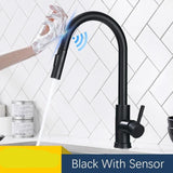 Kitchen Faucets Smart Sensor Pull-Out Hot and Cold Water Switch Mixer Tap Smart Touch Spray Tap Kitchen Convenient Sink Faucets - EcoJoy