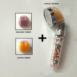 pommeau de douche salle de bain aromatique filtre  vitamine/citron/lavande/Rose/jasmin parfum haute pression économie d'eau douche 30% - EcoJoy