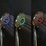pommeau de douche LED controle de temperature llumiere colorée  pressurisé économie d'eau temperature  numérique   douche à main - EcoJoy