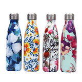 Creative Floral Thermos Flask Stainless Steel Water Bottle Leakproof Gym Sport Drink Bottle For Water Cool Insulated Cup Mug - EcoJoy