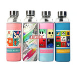 bouteille d'eau en verre  280ml, 360ml, 550ml, activités sportives, bouteilleen verre  fruits   avec sac de protection - EcoJoy
