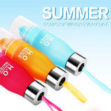 650ML Lightweight Lemon Bottle Outdoor Sport Travel Infuser Juice Fruit Pulp Water Bottles for Healthy Drinking - EcoJoy