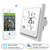 WiFi Smart Thermostat Temperature Controller for Water/Electric floor Heating Water/Gas Boiler Works with Alexa Google Home - EcoJoy