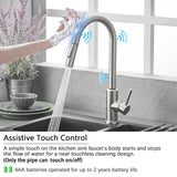 Kitchen Faucets Smart Sensor Pull-Out Hot and Cold Water Switch Mixer Tap Smart Touch Spray Tap Kitchen Convenient Sink Faucets - EcoJoy