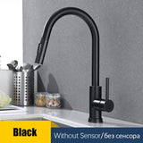 Kitchen Faucets Smart Sensor Pull-Out Hot and Cold Water Switch Mixer Tap Smart Touch Spray Tap Kitchen Convenient Sink Faucets - EcoJoy