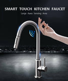 Kitchen Faucets Smart Sensor Pull-Out Hot and Cold Water Switch Mixer Tap Smart Touch Spray Tap Kitchen Convenient Sink Faucets - EcoJoy