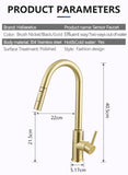 Kitchen Faucets Smart Sensor Pull-Out Hot and Cold Water Switch Mixer Tap Smart Touch Spray Tap Kitchen Convenient Sink Faucets - EcoJoy