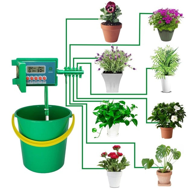 Arroseur programateur automatique plantes système de Kits d'arrosage  d'irrigation goutte à goutte à la maison Micro avec le contrôleur  intelligent pour le jardin, bonsaï utilisation d'intérieur