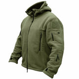 Veste tactique militaire à capuche pour hommes, polaire thermique d'hiver, manteau à capuche pour Sports de plein air, randonnée - EcoJoy