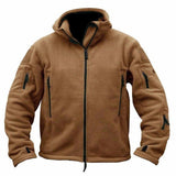 Veste tactique militaire à capuche pour hommes, polaire thermique d'hiver, manteau à capuche pour Sports de plein air, randonnée - EcoJoy