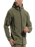 Veste tactique militaire à capuche pour hommes, polaire thermique d'hiver, manteau à capuche pour Sports de plein air, randonnée - EcoJoy
