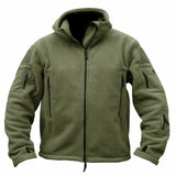 Veste tactique militaire à capuche pour hommes, polaire thermique d'hiver, manteau à capuche pour Sports de plein air, randonnée - EcoJoy
