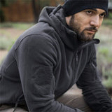 Veste tactique militaire à capuche pour hommes, polaire thermique d'hiver, manteau à capuche pour Sports de plein air, randonnée - EcoJoy