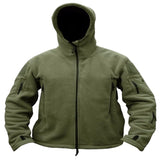Veste tactique militaire à capuche pour hommes, polaire thermique d'hiver, manteau à capuche pour Sports de plein air, randonnée - EcoJoy