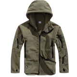 Veste tactique militaire à capuche pour hommes, polaire thermique d'hiver, manteau à capuche pour Sports de plein air, randonnée - EcoJoy