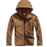 Veste tactique militaire à capuche pour hommes, polaire thermique d'hiver, manteau à capuche pour Sports de plein air, randonnée - EcoJoy
