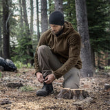 Veste tactique militaire à capuche pour hommes, polaire thermique d'hiver, manteau à capuche pour Sports de plein air, randonnée - EcoJoy