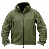 Veste tactique militaire à capuche pour hommes, polaire thermique d'hiver, manteau à capuche pour Sports de plein air, randonnée - EcoJoy