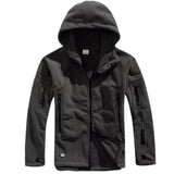 Veste tactique militaire à capuche pour hommes, polaire thermique d'hiver, manteau à capuche pour Sports de plein air, randonnée - EcoJoy