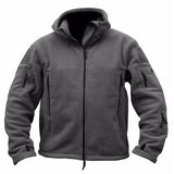 Veste tactique militaire à capuche pour hommes, polaire thermique d'hiver, manteau à capuche pour Sports de plein air, randonnée - EcoJoy