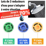 Pack limiteur de débit d'eau pour tete de douche et robinet 4L, 6L ,9L salle de bain - EcoJoy
