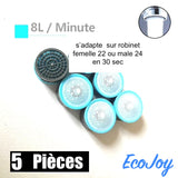 5x  water saver, aerator, bubbler, 20 to 80% less water ,  tap faucet,  shower , kitchen, bathroom - EcoJoy