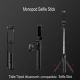 Perche à Selfie 3 en 1, trépied extensible monopode avec télécommande compatible Bluetooth pour Smartphone - EcoJoy