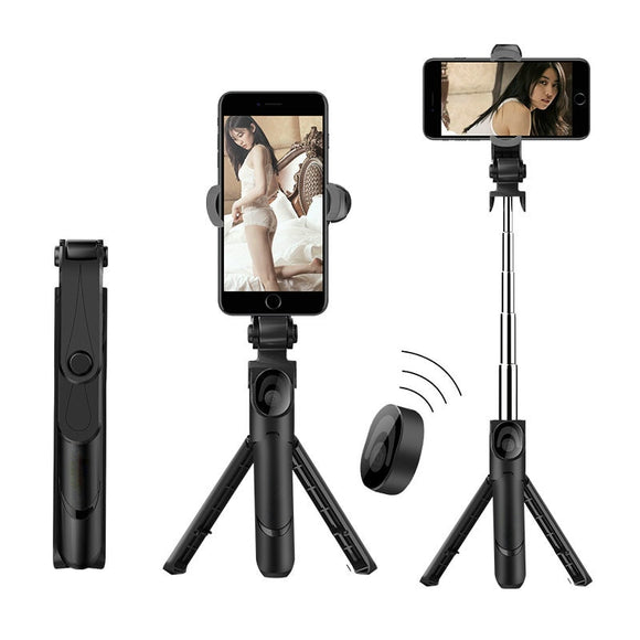 Perche à Selfie 3 en 1, trépied extensible monopode avec télécommande compatible Bluetooth pour Smartphone - EcoJoy