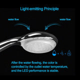 LED Shower Head 3 Colors Handheld  Temperature Control Watering water saver high pressure - EcoJoy