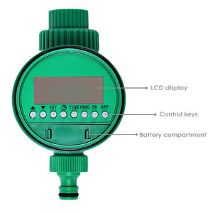 Automatic Irrigation Watering Timer Hose Faucet Timer Outdoor Waterproof Automatic On Off LCD Display Smart Controller - EcoJoy