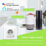 Smart Wall Socket，  Smart APP Voice Remote Control EU 16A Wifi Power Plug Works With Google Home Alexa IFTTT - EcoJoy