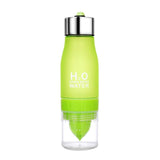 650ML  bouteille citron   Sport plein air léger voyage infuseur jus fruits pulpe bouteilles d'eau pour boire sain - EcoJoy