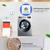 Smart Wall Socket，  Smart APP Voice Remote Control EU 16A Wifi Power Plug Works With Google Home Alexa IFTTT - EcoJoy