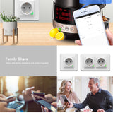 Smart Wall Socket，  Smart APP Voice Remote Control EU 16A Wifi Power Plug Works With Google Home Alexa IFTTT - EcoJoy