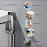 Handheld Toilet bidet sprayer set Kit Stainless Steel Hand Bidet faucet for Bathroom hand sprayer shower head self cleaning - EcoJoy