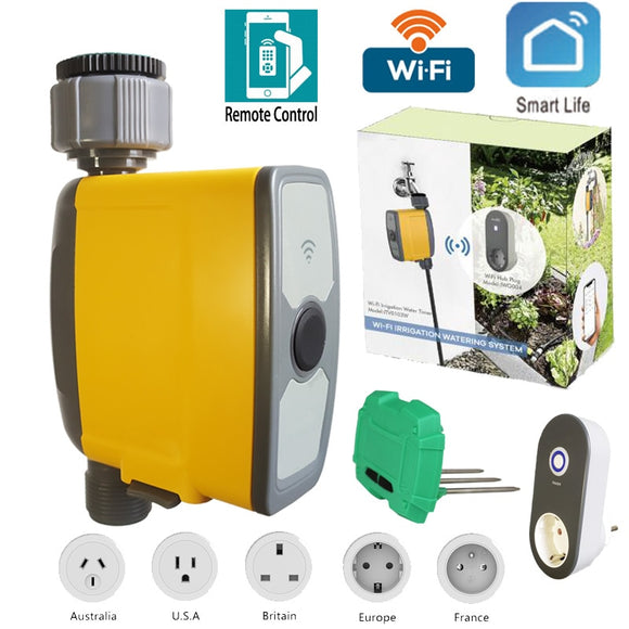 WIFI système d'irrigation SMART APP IOS/ ANDROID  automatique minuterie d'arrosage capteur d'humidité du sol contrôleur d'irrigation de jardin - EcoJoy