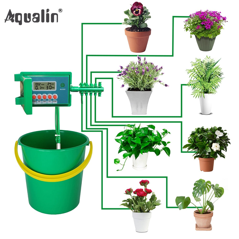 indoor drip system for plants Yardeen Automatic Micro Home Drip Irrigation Watering Kits System Sprinkler with Smart Controller for Garden,Bonsai Indoor Use