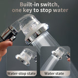 3 Modes Replaceable Panel Water Saving SPA Shower Head Set Filter Spray Nozzle High Pressure Showerheads Bathroom - EcoJoy