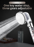 3 Modes Replaceable Panel Water Saving SPA Shower Head Set Filter Spray Nozzle High Pressure Showerheads Bathroom - EcoJoy