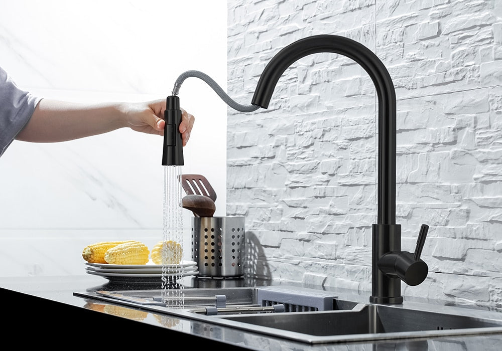 Robinets de cuisine capteur intelligent interrupteur mitigeur intelligent  tactile robinet de pulvérisation cuisine pratique évier robinets